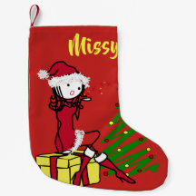 Cheeky Mme Claus Christmas Stocking