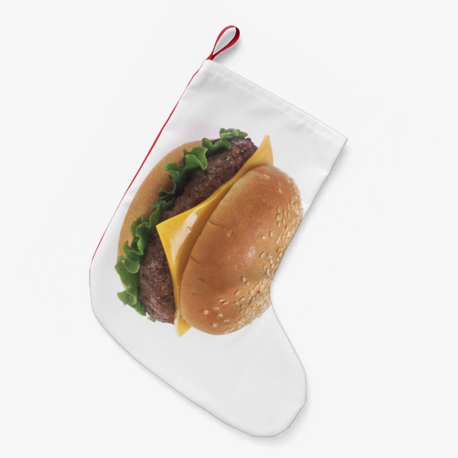 Petite Chaussette De Noël Cheeseburger (Devant (Accrochage))
