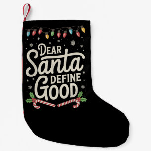 Petite Chaussette De Noël Cher Père Noël Définir Bon Noël Famille Assortie