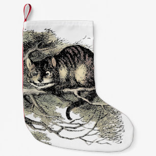 Petite Chaussette De Noël Cheshire Chat Alice Wonderland Classic