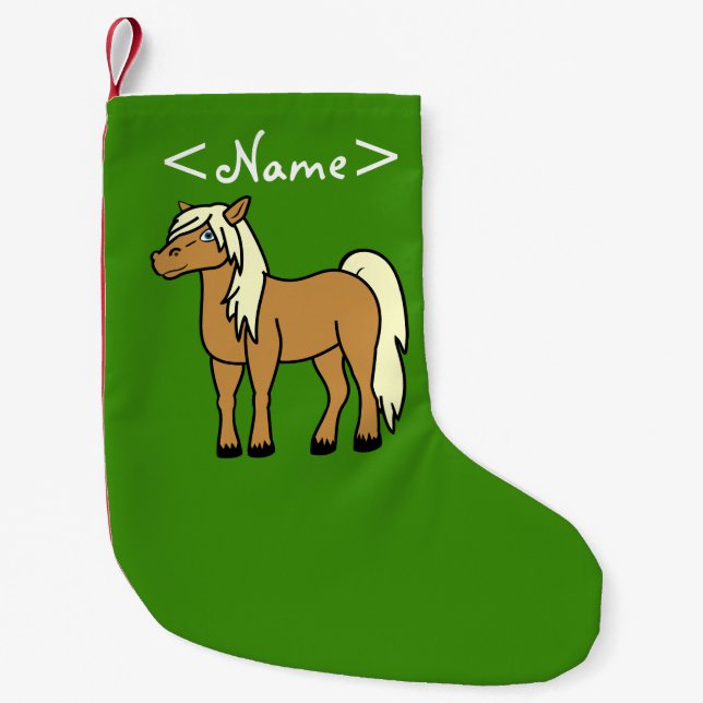 Petite Chaussette De Noël Cheval de palomino (Devant)