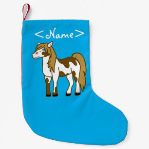 Petite Chaussette De Noël Cheval peint
