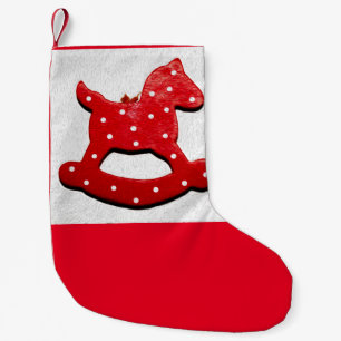 Petite Chaussette De Noël Cheval rouge