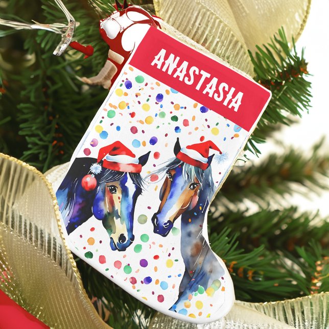 Petite Chaussette De Noël Chevaux poney équestre cadeaux de Noël (Christmas horses pony equestrian Christmas stockings personalized gifts for horse lovers)