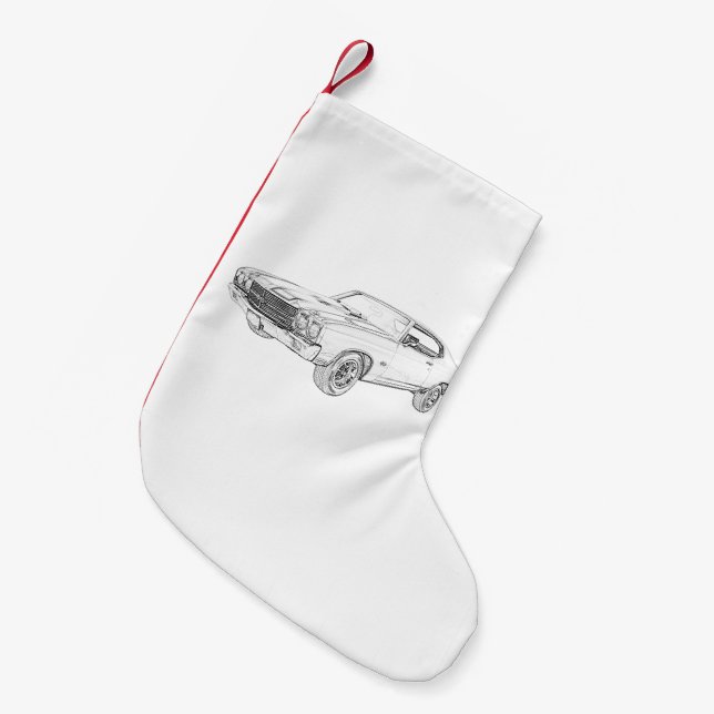 Petite Chaussette De Noël Chevelle de chevet en 1970 (Devant (Accrochage))