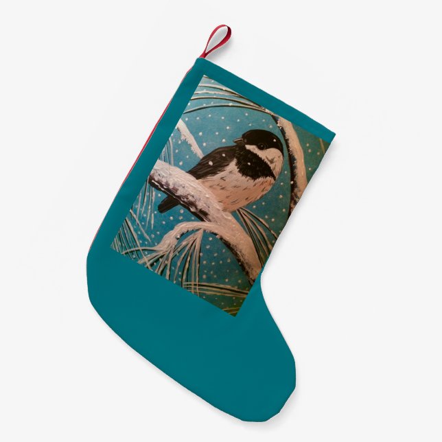 Petite Chaussette De Noël Chickadee dee...Stocking (Devant (Accrochage))