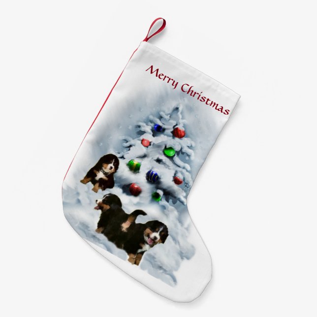 Petite Chaussette De Noël Chien Bernese Chien Chien Chien Chien Chien Chiens (Devant (Accrochage))