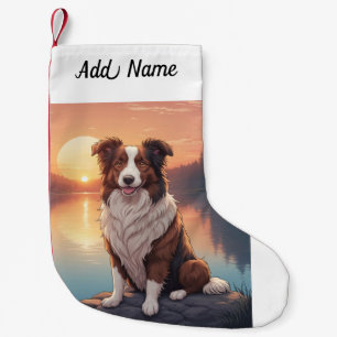 Petite Chaussette De Noël Chien Border Collie