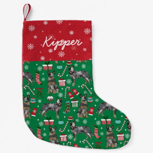 Petite Chaussette De Noël Chien de bétail Nom personnalisé de l'animal de 