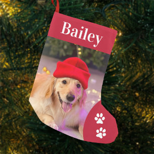 Petite Chaussette De Noël Chien de compagnie personnalisé Photo Vacances Per