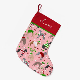 Petite Chaussette De Noël Chien de Noël italien Greyhound