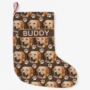 Petite Chaussette De Noël Chien Motif photo pour animal de compagnie personn