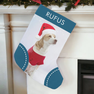 Petite Chaussette De Noël Chien Paw Thème Personnalisé Photo de Noël