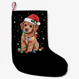 Petite Chaussette De Noël Chiens Caniches Arbre Noël Xmas Animal Familier Ch