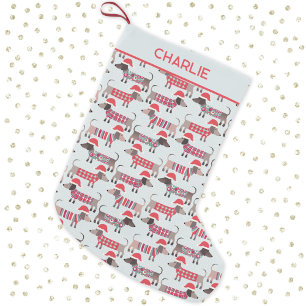 Petite Chaussette De Noël Chiens de Noël Casquettes de Noël Personnalisés Da
