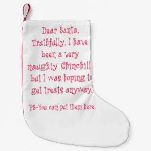Petite Chaussette De Noël Chinchilla vilain