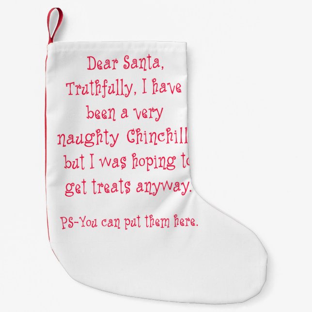 Petite Chaussette De Noël Chinchilla vilain (Devant)