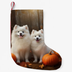 Petite Chaussette De Noël Chiots Esquimaux Américains Délice d'Automne Citro
