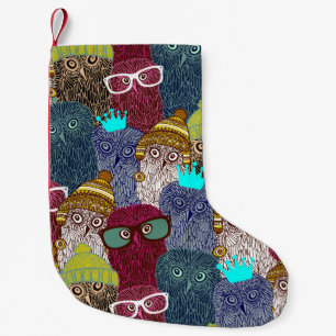 Petite Chaussette De Noël Chouette dans la couronne