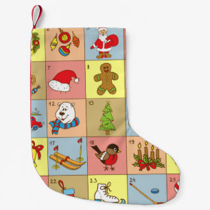 Petite Chaussette De Noël Christmas Advent : Collection d'éléments Doodle