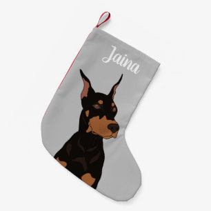 Petite Chaussette De Noël Christmas Doberman Pinscher