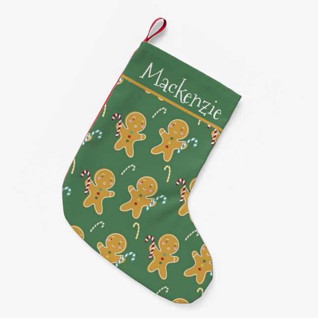 Petite Chaussette De Noël Christmas Personalized Little Gingerbread Men (Devant (Accrochage))