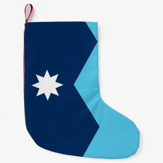 Petite Chaussette De Noël Christmas Stockings with Flag of Minnesota, USA (Devant)