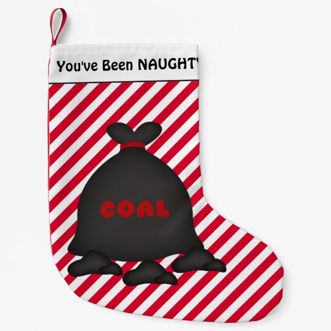 Petite Chaussette De Noël Christy Naughty Charbon Stocks de vacances (Devant)
