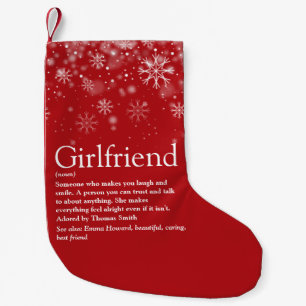 Petite Chaussette De Noël Citation de définition de petite amie personnalisé