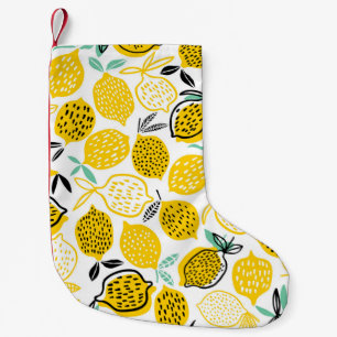 Petite Chaussette De Noël Citron Design été Illustration Vintage