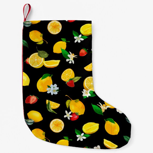 Petite Chaussette De Noël Citron et fraise 5 (Devant)
