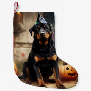 Petite Chaussette De Noël Citrouilles Rottweiler Halloween Épouvantable