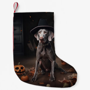 Petite Chaussette De Noël Citrouilles Weimaraner Halloween Épouvantable