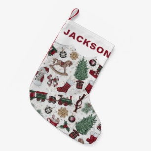 Petite Chaussette De Noël Classic Kids Vacances Look Vintage