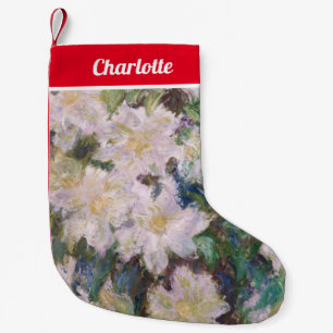 Petite Chaussette De Noël Claude Monet - Clematis blanc