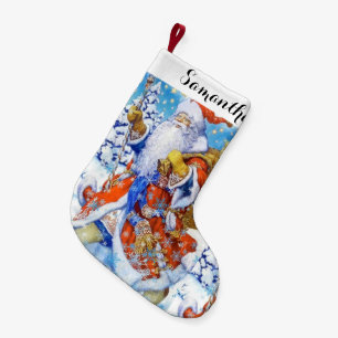 Petite Chaussette De Noël Clause Santa vintage classique personnalisée