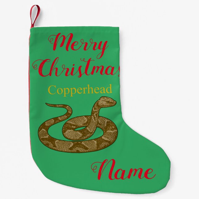 Petite Chaussette De Noël Cochon couleuvres cuivrées Thunder_Cove (Devant)