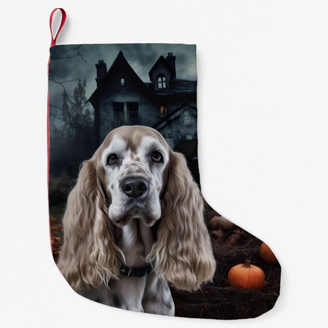 Petite Chaussette De Noël Cocker Spaniel Halloween effroi (Devant)
