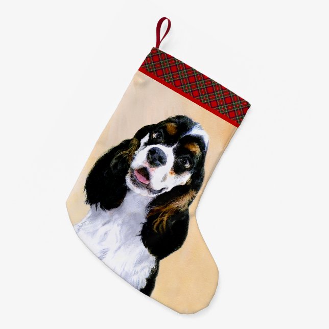 Petite Chaussette De Noël Cocker Spaniel (Parti) Peinture - Art original de  (Devant (Accrochage))
