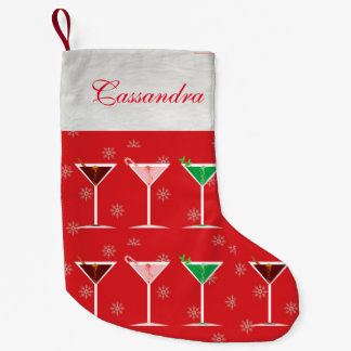 Petite Chaussette De Noël Cocktails de Noël Cute Custom Christmas Stocker