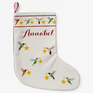 Petite Chaussette De Noël Colibris personnalisés