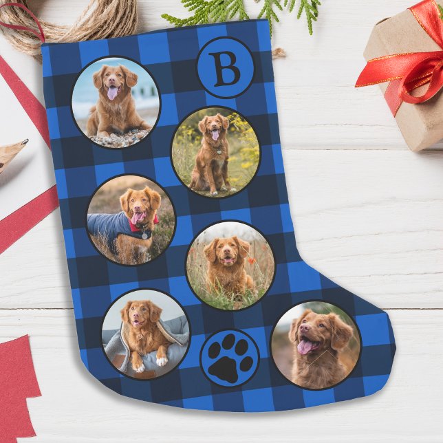 Petite Chaussette De Noël Collage photo pour animal de compagnie personnalis (Créateur téléchargé)