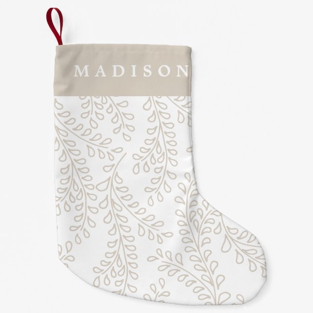 Petite Chaussette De Noël Collection Branches de neige (Devant)