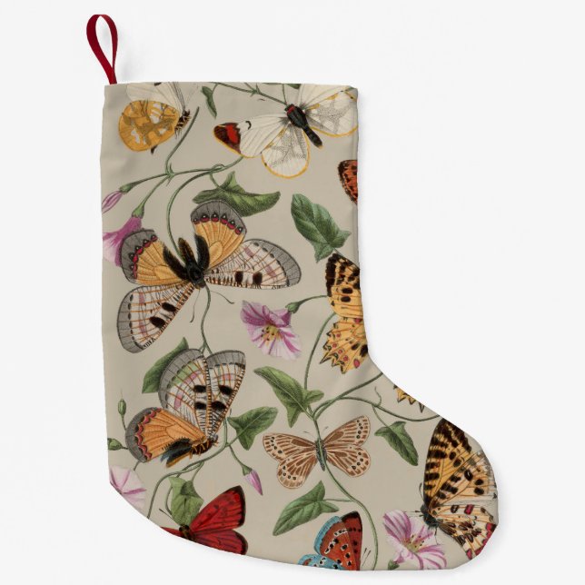 Petite Chaussette De Noël Collection de la papillon Moth Nature Dessin (Devant)