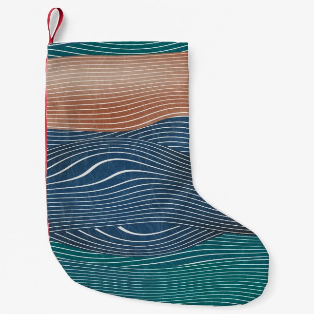 Petite Chaussette De Noël Collines naturelles : motif sans soudure. (Devant)