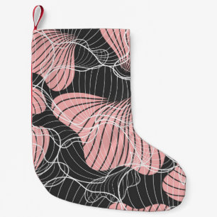 Petite Chaussette De Noël Coloré abstrait, motif artistique transparent.