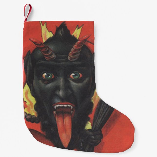 Petite Chaussette De Noël Commutateur Krampus rouge (Devant)