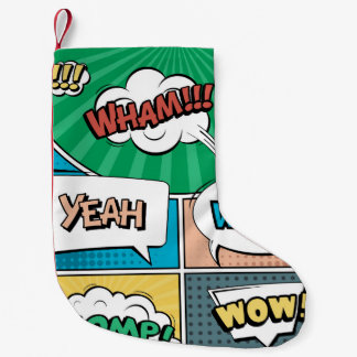 Petite Chaussette De Noël concept créatif Abstrait comic pop art style blan