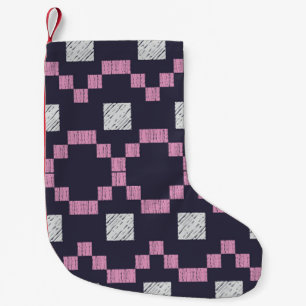 Petite Chaussette De Noël Conception avec hachure manuelle. L'ornement ethni