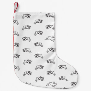 Petite Chaussette De Noël Conception mignonne noire et blanche de motif de